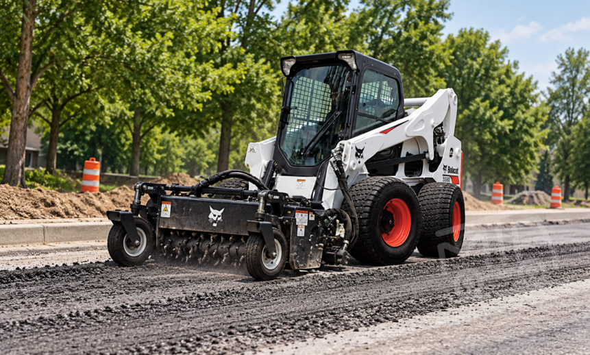 Мини-погрузчик Bobcat S530 с фрезой