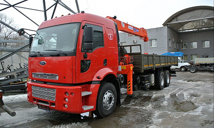 Манипулятор Ford Cargo, стрела 5 тонн, борт 10 тонн