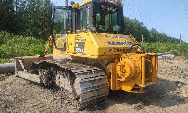 Бульдозер Komatsu D65PX-16 с лебедкой
